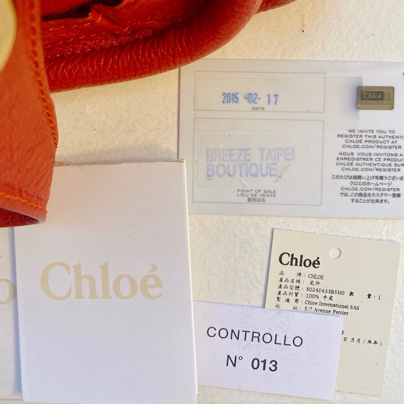 Chloe Red Leather Paraty Small